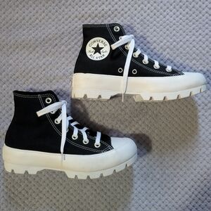 Converse All Star - Hi Lugged Black Canvas Shoes
